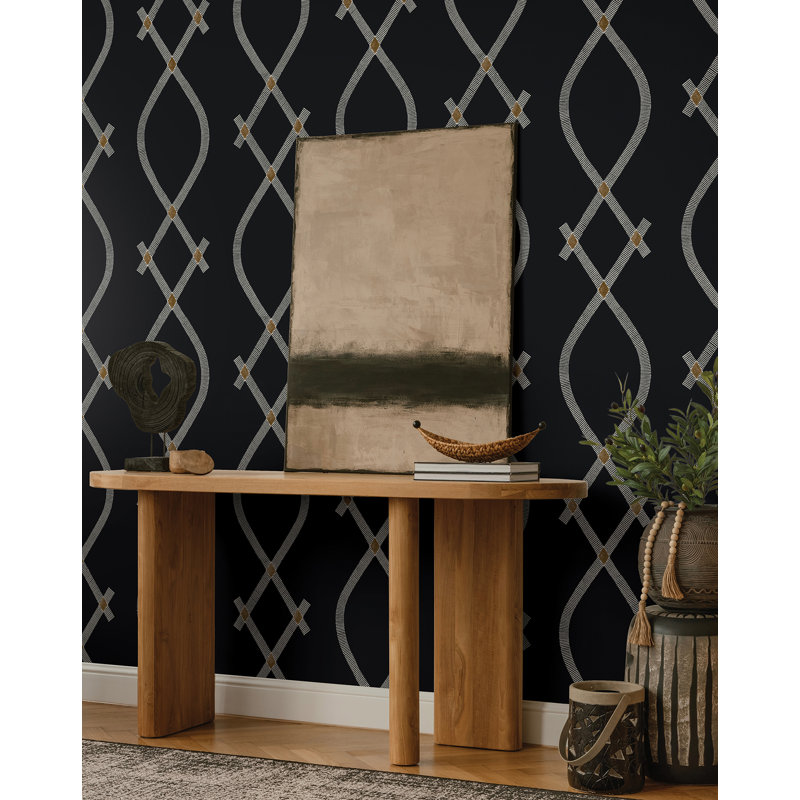 Ellena  Wallpaper, Black