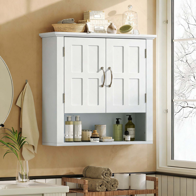 Multi-Functional Bathroom Wall Mounted Storage Cabinet With Adjustable Shelves For Laundry Room & Kitchen & Living Room
