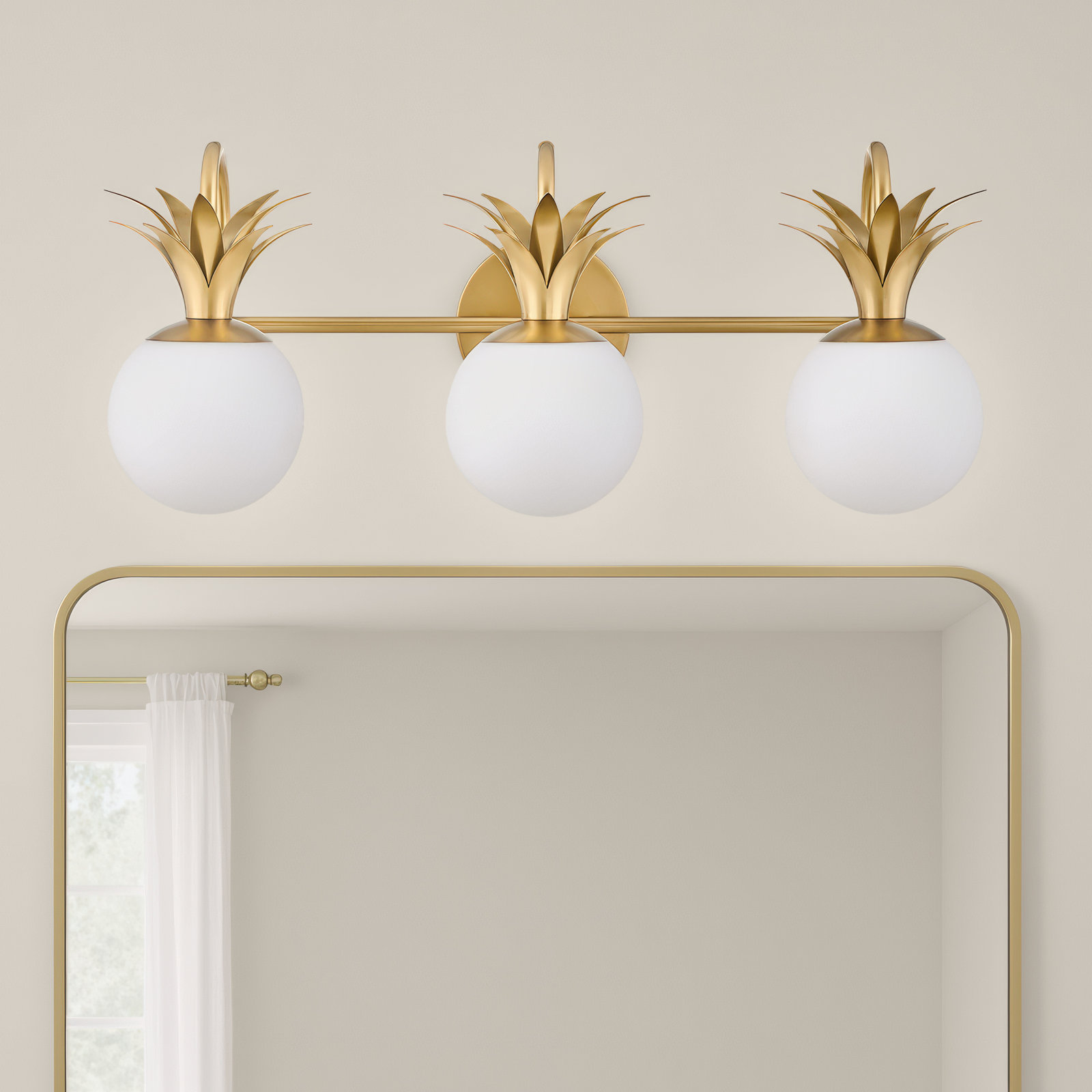 Gazala 3 Light Frosted Dimmable Vanity Light