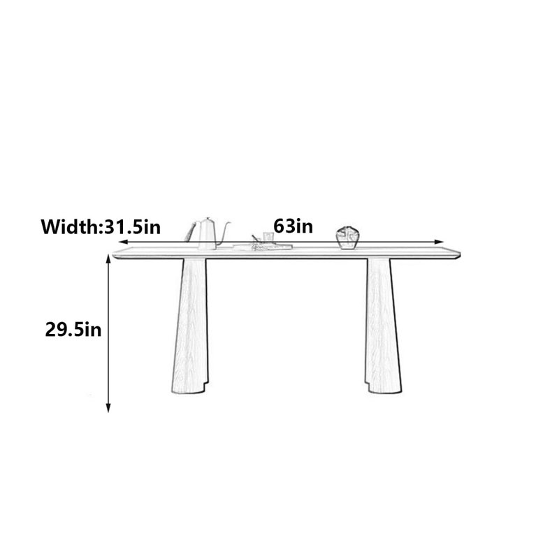 Table de salle à manger Mid-Century, H 29,5 po x L 63 po x l 31,5 po