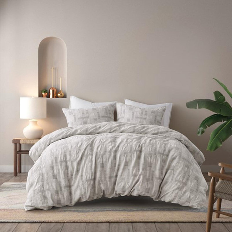Cotton Jacquard Oversized Comforter Set of 3