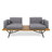 Outdoor Industrial Loveseat With Coffee Table