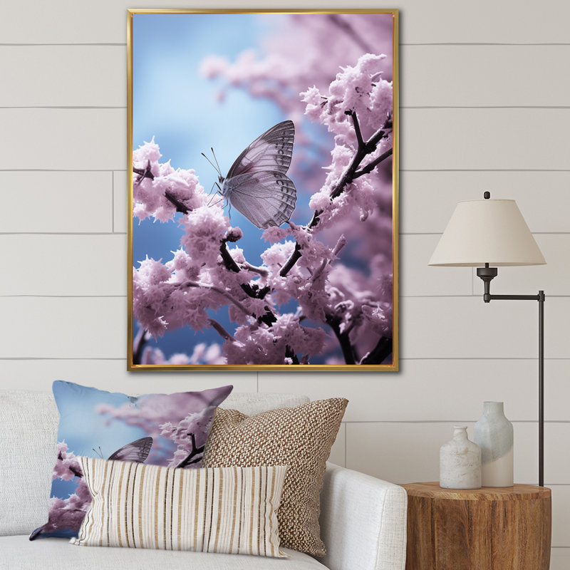 «Winter Enchanted Frost II», reproduction d'art sur toile, 44" H x 34" W, White Picture Framed