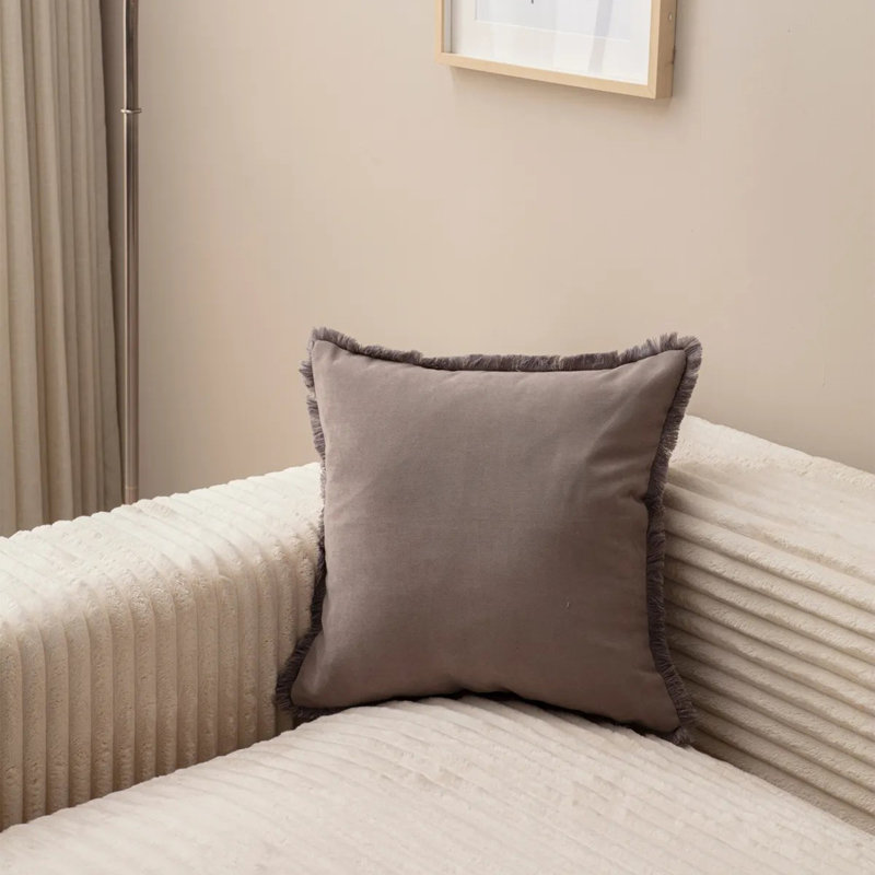 Brookmont Square Cushion Cover, Grey, 2 Piece Set