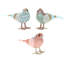 3 Piece Decorative Patchwork Bird Set