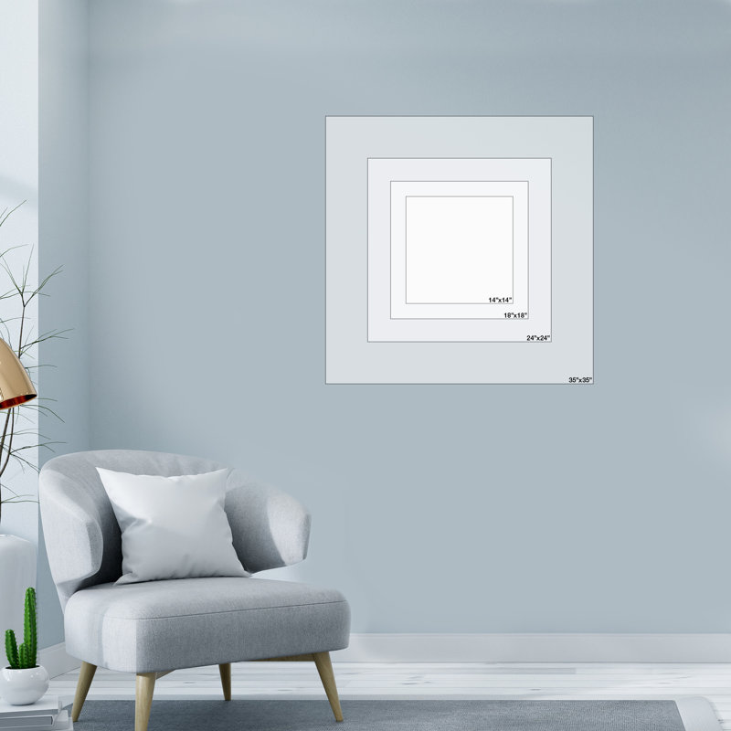 « fleuriing prospérité v blue », art textuel sur toile tendue, H 14 po x l 14 po x P 2 po