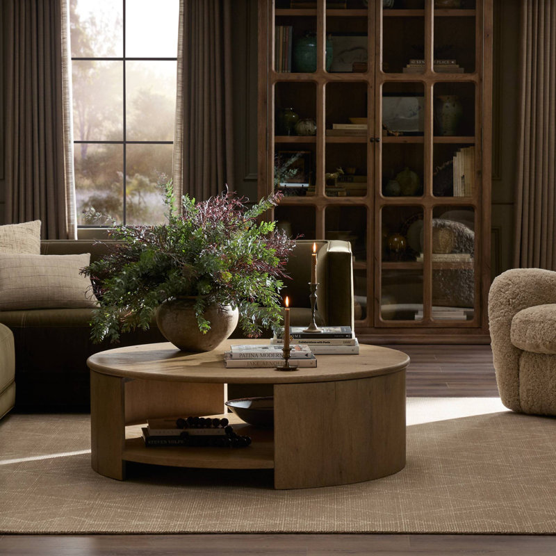 Lovella Solid Wood Single Coffee Table, Drifted Oak