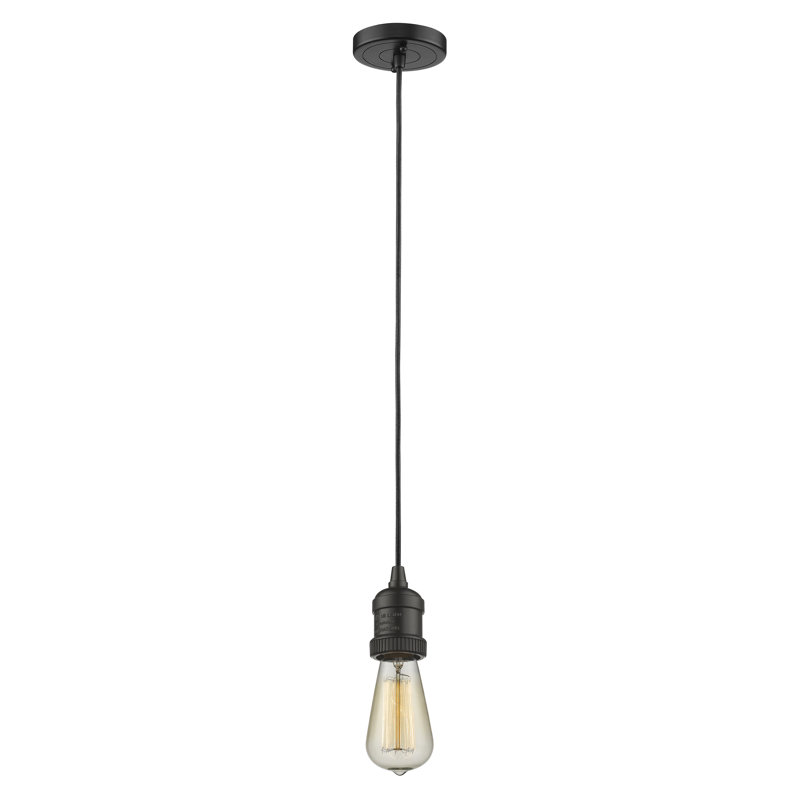Luminaire suspendu à 1 lumière Amselmo, Bronze frotté à l'huile