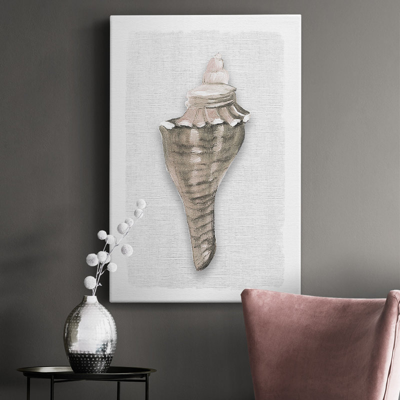 Sea Front Shell I - impression sur toile tendue, H 36 po x l 24 po x P 1,5 po