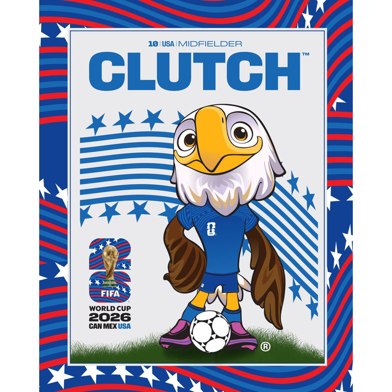 «Clutch the Bald Eagle» 16 x 20 plaque sous licence officielle de la Coupe du Monde de la Fifa 2026, art mural encadré 16 x 20 par 