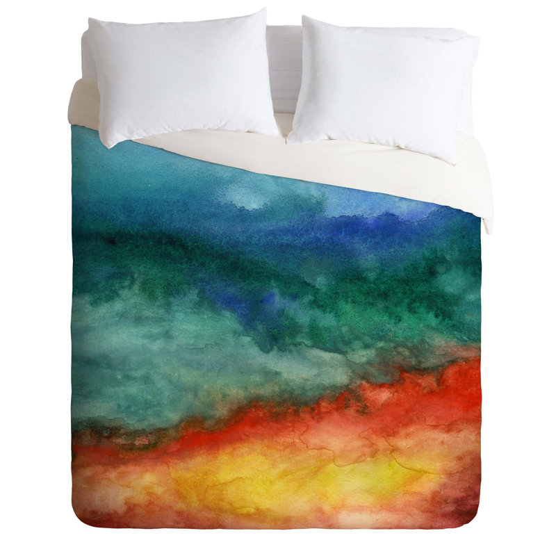 Jacqueline Maldonado Polyester Abstract Duvet Cover, Queen Duvet Cover + 2 Standard Shams