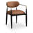 Eligah Vegan Leather Upholstered Dining Arm Chair-6766384-6766386