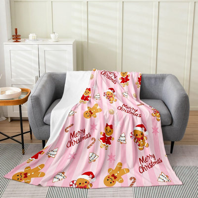 Mignon lit de flanelle rose en peluche épinette, peluche, 60 x 80 po