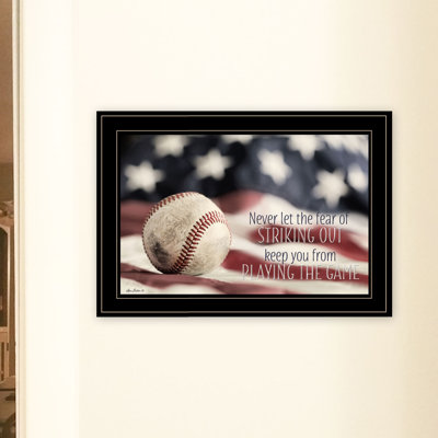 Baseball - Playing the Game Framed Wall Art for Living Room, Home Wall Decor Print by Lori Deiter