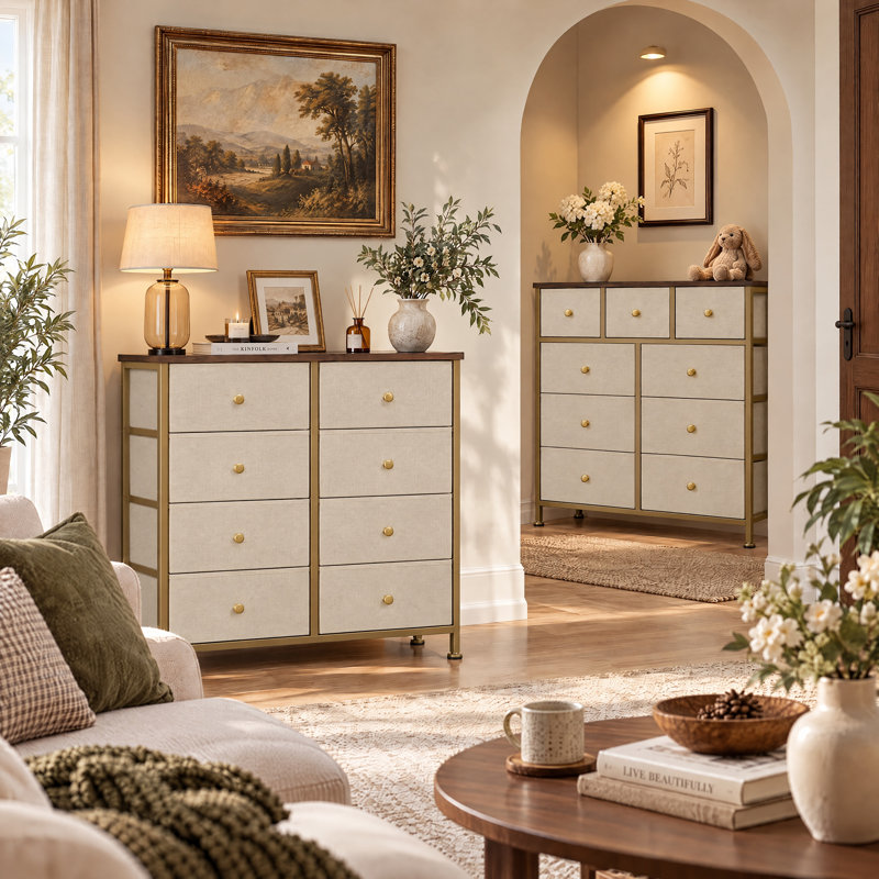 8_x005f_x001e_Drawer et 9_x005f_x001e_Drawer, ensemble de commode large en tissu, commode de chambre à coucher pour tiroirs de rangement
