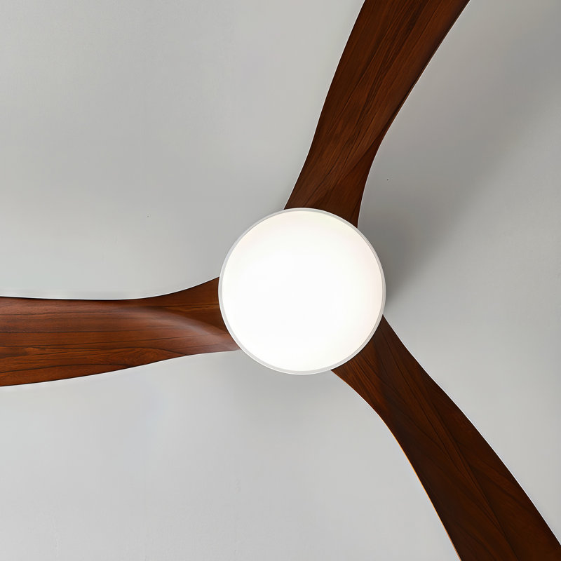 Nordic 42" Low Profile Flush Mount Weakley with Remote Control and LED Light Kit, 3 Real Wood Blades, 6-Speed DC Motor, 3 Adjustable Color Temperatures