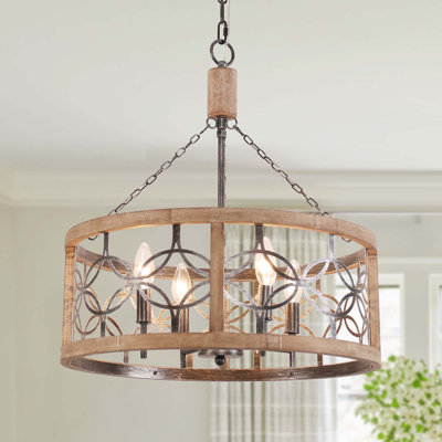Lustre tambour 4 lumières Farmhouse Antique