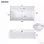 Meuble-lavabo flottant de 21,6 po avec lavabo en céramique, rangement à droite-116657482