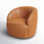 Fauteuil pivotant en cuir pleine fleur l 31 pouces Alma