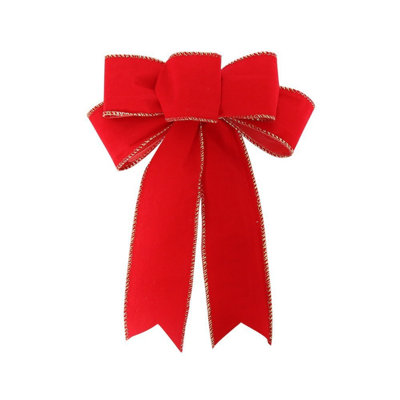 4 pièces de guirlande de Noël avec un nœud papillon, un dessus de sapin en toile de jute et un nœud de cadeau de Noël pour les décorations de porte d'entrée, intérieur extérieur