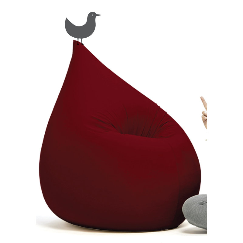 Elly Cotton Bean Bag Chair, Bordeaux