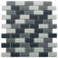 Carreau de mosaïque en verre blanc et gris 12 po x 11 po (0,92 pi2 / pièce)