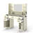 Makeup Vanity with Lighted Mirror & Built-In Outlet, Vanity Desk with 5 Drawers for Bedroom & Dressing Room