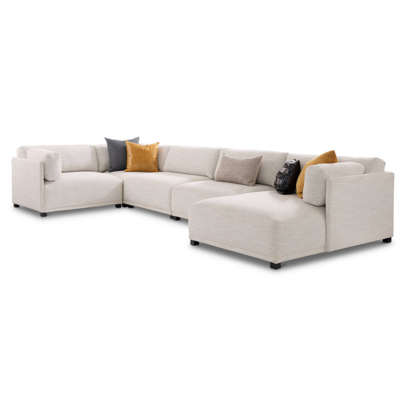 Bernhardt Parker 5-Piece Fabric Sectional, Right Hand Facing