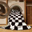 Tapis damier noir lavable à la machine