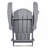 Folding Outdoor Adirondack Chair, All-weather Folding Fire Pit Chair, Ergonomic Design Patio Lawn Chair for Outside Deck Garden Backyardf Balcony, Grey