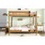 Twin Over Bunk Bed - Upholstered In Cozy Fleece, Rubberwood, Safe Guardrails, Underbed Storage Space
