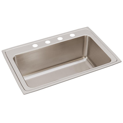 Lustertone 33" L x 22" W Drop-In Kitchen Sink