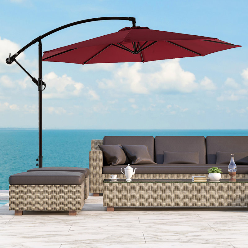 Parasol déporté de 10 pi Hartt, Rouge