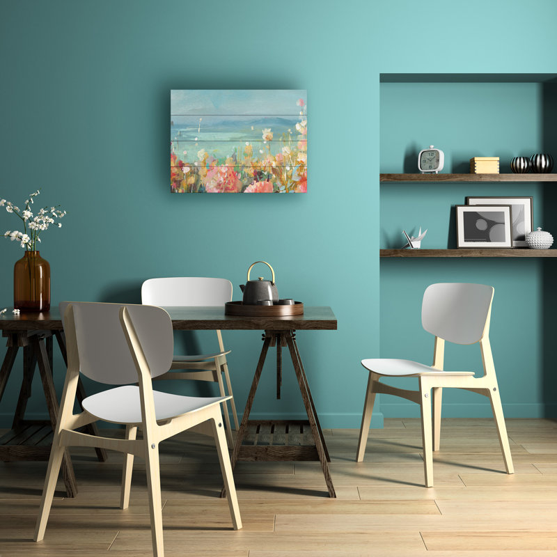 «Coastal Dahlias Crop» sur bois, H 12 po x l 16 po