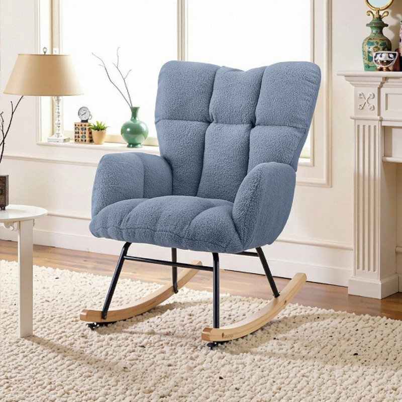 Chaise berçante Teddy, Bleu