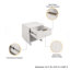 Table de chevet 18 po en blanc (1 tiroir)-1275144500