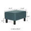 Repose-pieds rectangulaire en similicuir de 15,7 po Sciacca-759516891