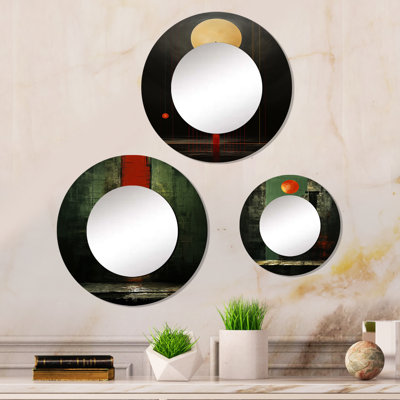 Amorina Metal Round Mirror