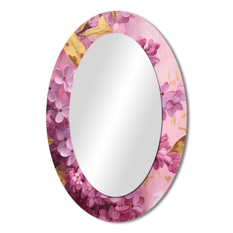 Miroir mural rose et rose, 36 po x 24 po
