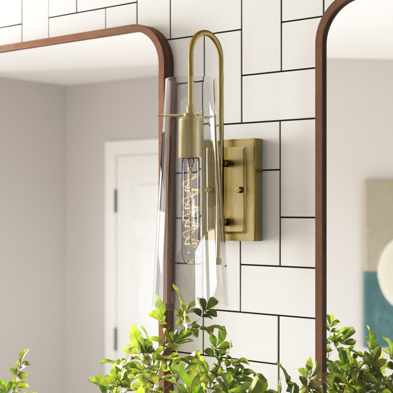 Gallen 1-Light Dimmable Bath Sconce, Vintage Brass