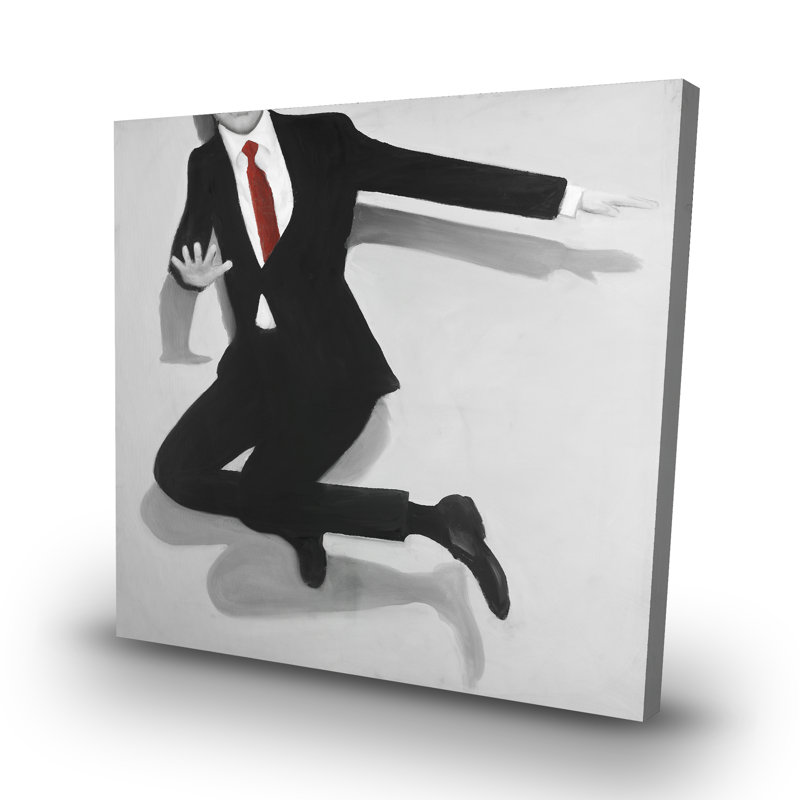 Classical jumping man - 32"x32" art on canvas