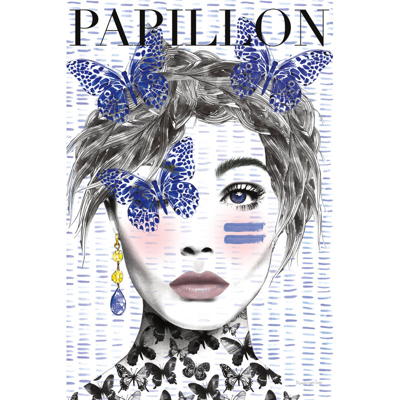 Papillon by Mercedes Lopez Charro - Advertisement Print, Wrapped Canvas, 122cm H x 81cm W