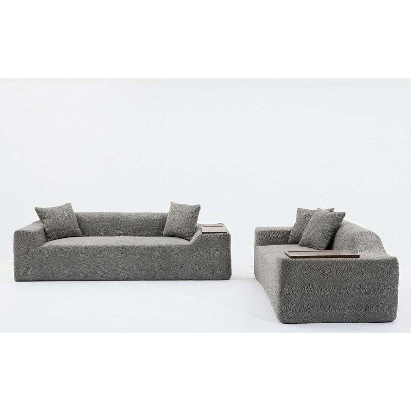 Luxurious Boucle Sofa Set for Living Room, Enhancing Modern Comfort and Style