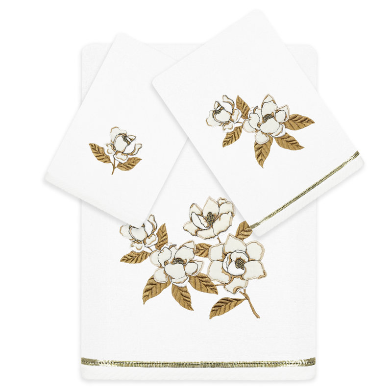 Ensemble 3 serviettes de bain, Blanc