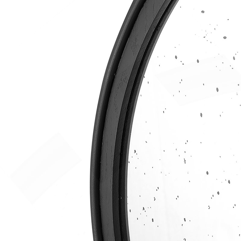Miroir rond manufacturé, Black
