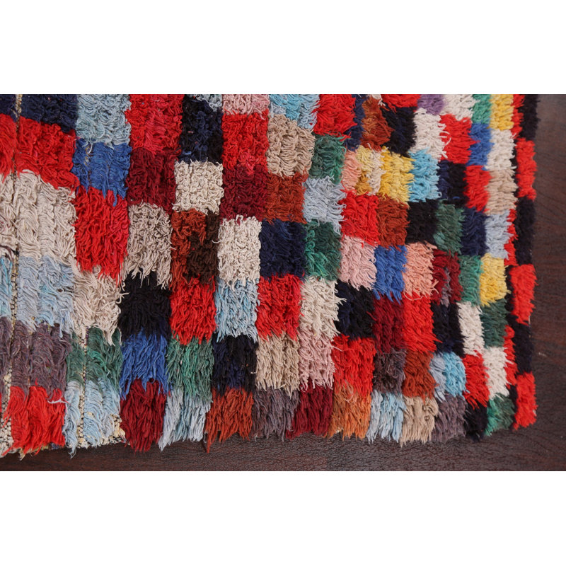 Tapis de couloir marocain oriental noué à la main 3 x 7