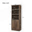 Grand lit escamotable semi-fermé et ouvert grand format avec 1 armoire latérale et tablette de rangement, cadre de lit-118370151-118370152