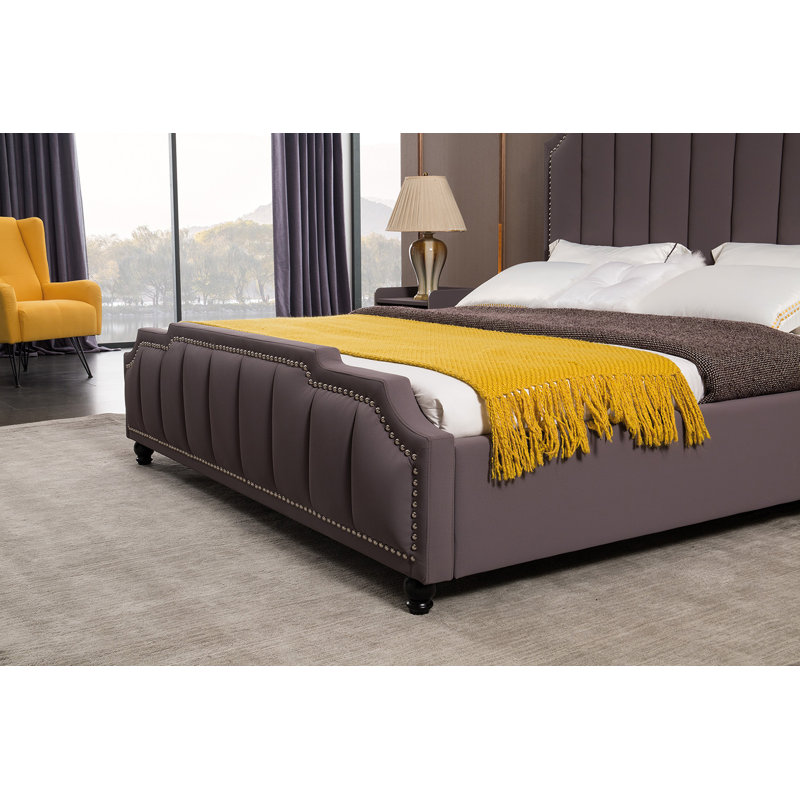 Upholstered Platform Bed, King