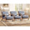 Chaise d'appoint rembourrée Mid-Century de 25,78 po de large Cashel avec coussin supplémentaire (ensemble de 3)