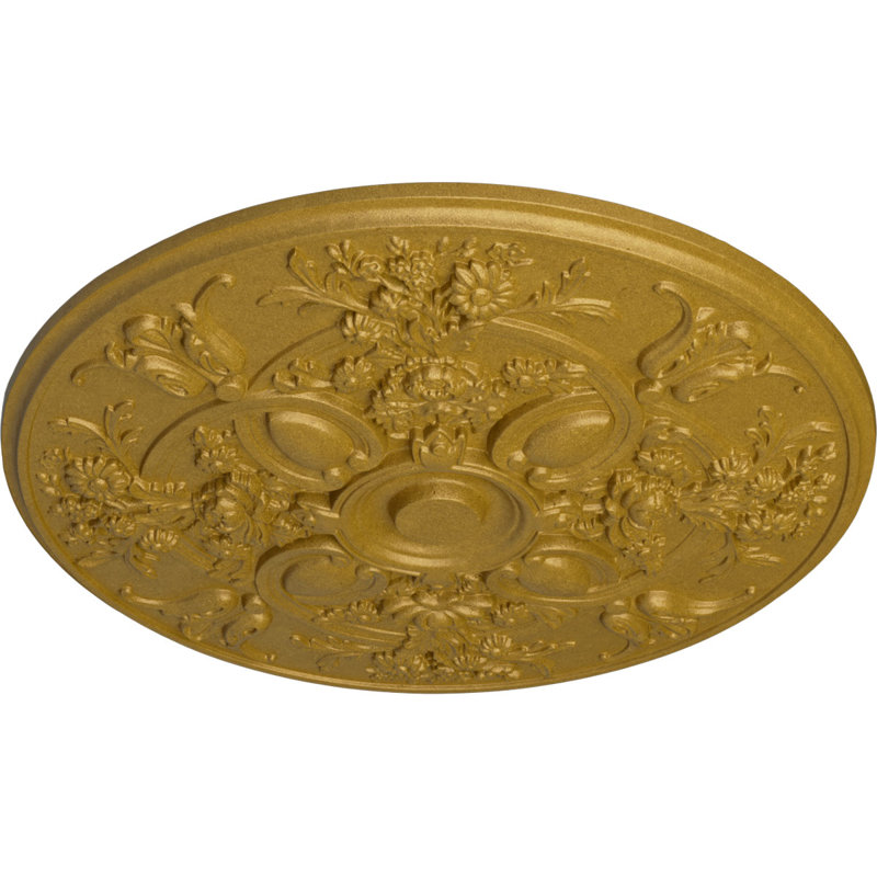Pharaohs Gold Hand-Painted Urethane Ceiling Medallion